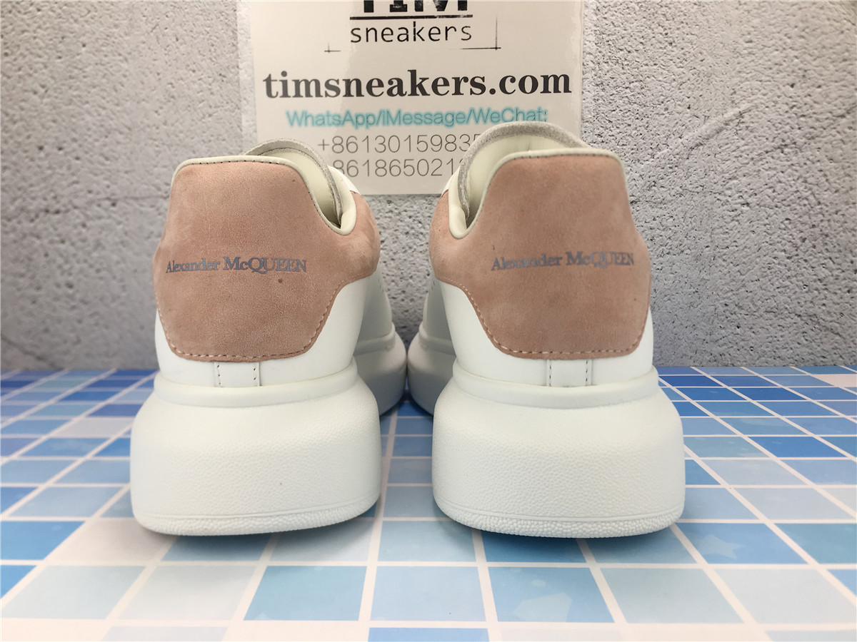 ALEXANDER MCQUEEN White & Pink Oversized Sneakers